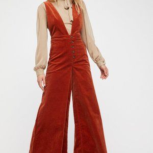 Free People Women's Brown Old School Love Jumpsuit